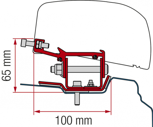 Купить онлайн Адаптер для кровельного тента F40van Renault Trafic от 2014 года с короткой колесной базой